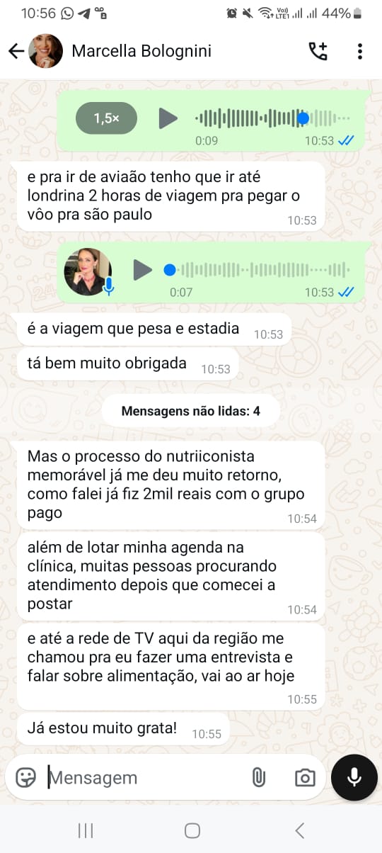 Depoimento de Marcella Bolognini